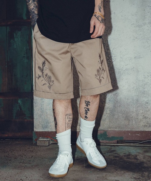 Subciety（サブサエティ）の「Embroidery shorts（その他パンツ・メンズ・ブラック/ベージュ/ネイビー・SMALL/MEDIUM/LARGE/X-LARGE）」の3枚目の写真