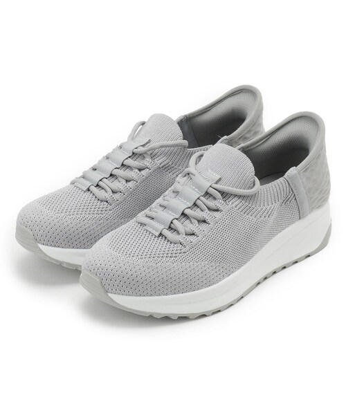 SHOO・LA・RUE（シューラルー）の「洗えるサッと履けるニットスニーカー（スニーカー・レディース・シルバー/ブラック/ライトベージュ・35/45/25）」の5枚目の写真