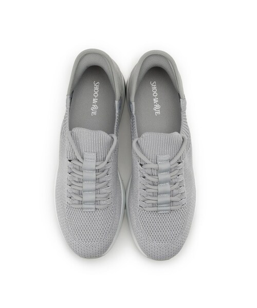 SHOO・LA・RUE（シューラルー）の「洗えるサッと履けるニットスニーカー（スニーカー・レディース・シルバー/ブラック/ライトベージュ・35/45/25）」の8枚目の写真