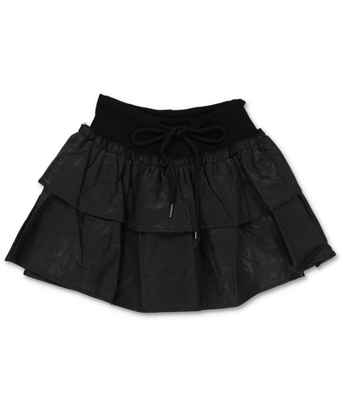 SPINNS(スピンズ)の「ティアードミニスカート/合皮/スカパン/インナーパンツ付き(スカート・レディース・ブラウン/ブラック/グレー・ONESIZE)」の7枚目の写真