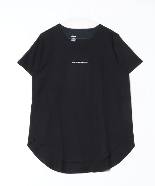 UNDER ARMOUR（アンダーアーマー）の「アンダーアーマー  UAライブ ロングライン Tシャツ（Tシャツ/カットソー・レディース・ホワイト/ブラック・S/M/L/XL）」の2枚目の写真