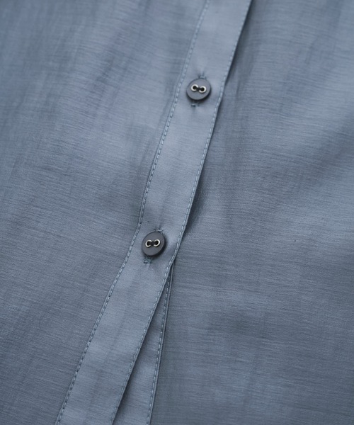 VIS(ビス)の「【洗える】アソートシアーシャツ(フラワー刺繍&無地)(シャツ/ブラウス・レディース・グレー/ホワイト/オフホワイト/ピンク/ブラック系その他・FREE)」の8枚目の写真