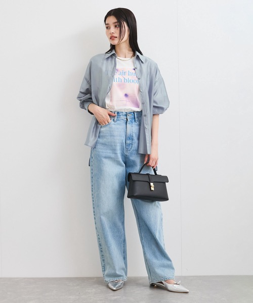 VIS(ビス)の「【洗える】アソートシアーシャツ(フラワー刺繍&無地)(シャツ/ブラウス・レディース・グレー/ホワイト/オフホワイト/ピンク/ブラック系その他・FREE)」の9枚目の写真