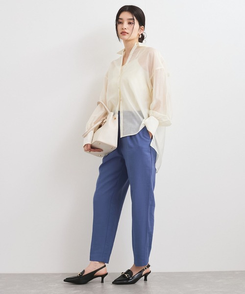 VIS(ビス)の「【洗える】アソートシアーシャツ(フラワー刺繍&無地)(シャツ/ブラウス・レディース・グレー/ホワイト/オフホワイト/ピンク/ブラック系その他・FREE)」の13枚目の写真