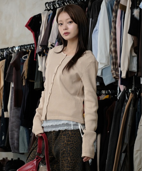 sedacle girl(セダクルガール)の「加工サーマルマルチウェイトップス(パーカー・レディース・チャコールグレー/ブルー/アイボリー・SMALL/MEDIUM)」の6枚目の写真