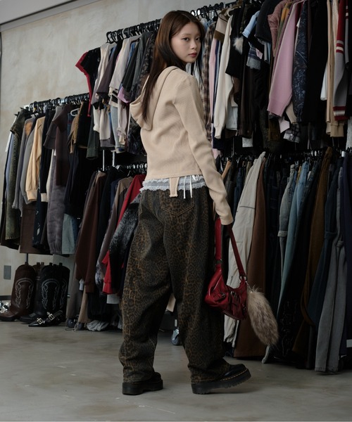 sedacle girl(セダクルガール)の「加工サーマルマルチウェイトップス(パーカー・レディース・チャコールグレー/ブルー/アイボリー・SMALL/MEDIUM)」の13枚目の写真