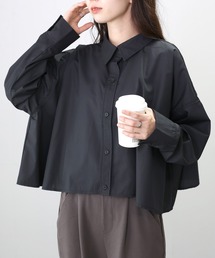 T/Cタフタワイドシャツブラウス
