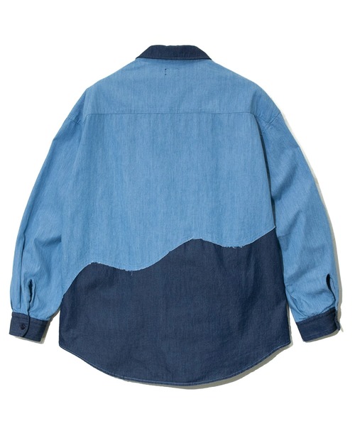 go slow caravan（ゴースローキャラバン）の「色々グネグネシャツ（シャツ/ブラウス・メンズ・サンドベージュ/インディゴブルー/ストライプ・LARGE/X-LARGE/MEDIUM）」の16枚目の写真