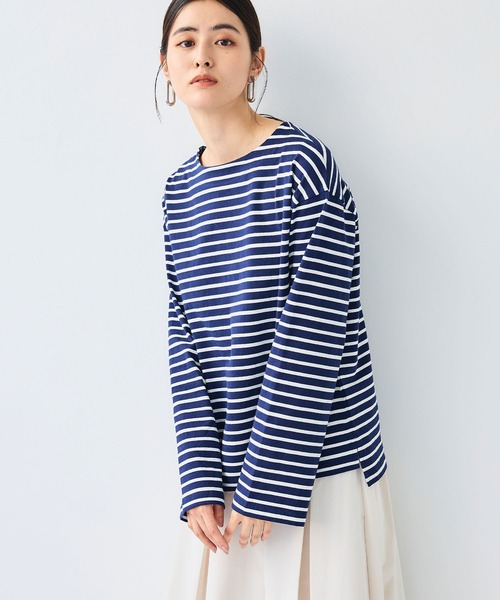 極美品 ロエフ オーガニックコットン ボーダー Tシャツ UNISEX 白×黒 極美品 ロエフ オーガニックコットン ボーダー Tシャツ UNISEX