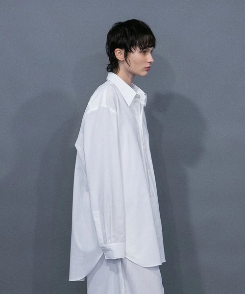 my beautiful landlet（マイビューティフルランドレット）の「【my beautiful landlet】 COHORUS RAMIE × SOLOTEX OVERSIZE REGULAR SHIRT（シャツ/ブラウス・メンズ・ブラック/チャコールグレー/ホワイト/ブラウン・0/1）」の5枚目の写真