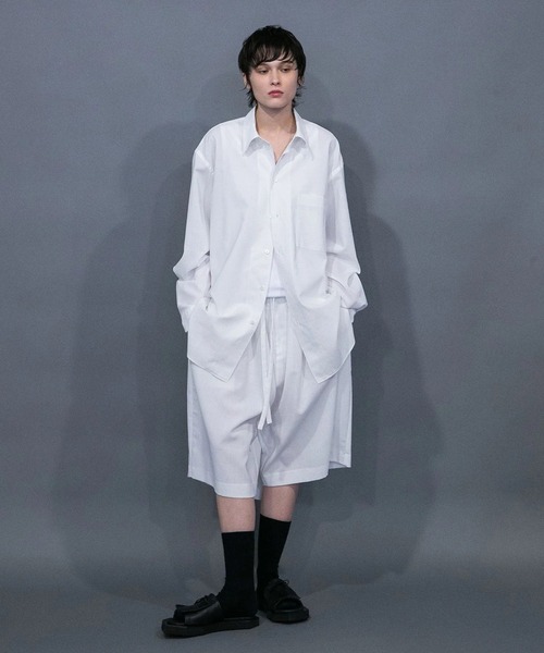 my beautiful landlet（マイビューティフルランドレット）の「【my beautiful landlet】 COHORUS RAMIE × SOLOTEX OVERSIZE REGULAR SHIRT（シャツ/ブラウス・メンズ・ブラック/チャコールグレー/ホワイト/ブラウン・0/1）」の7枚目の写真