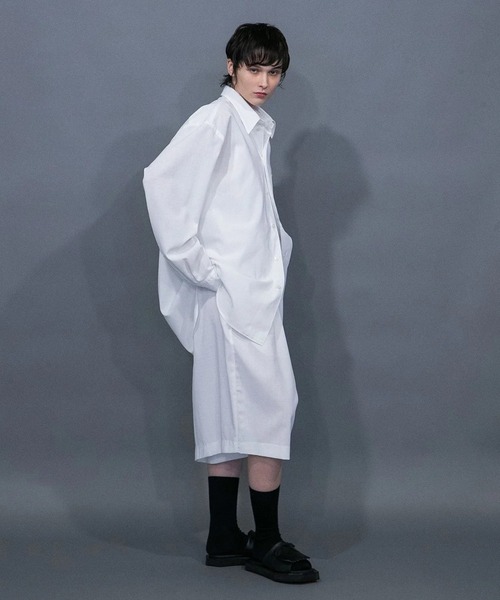 my beautiful landlet（マイビューティフルランドレット）の「【my beautiful landlet】 COHORUS RAMIE × SOLOTEX OVERSIZE REGULAR SHIRT（シャツ/ブラウス・メンズ・ブラック/チャコールグレー/ホワイト/ブラウン・0/1）」の8枚目の写真