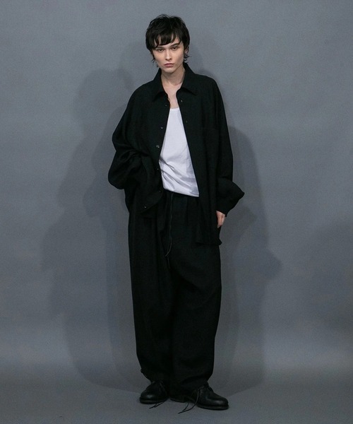 my beautiful landlet（マイビューティフルランドレット）の「【my beautiful landlet】 COHORUS RAMIE × SOLOTEX OVERSIZE REGULAR SHIRT（シャツ/ブラウス・メンズ・ブラック/チャコールグレー/ホワイト/ブラウン・0/1）」の11枚目の写真