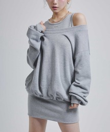 レイヤードライクスウェットワンピース