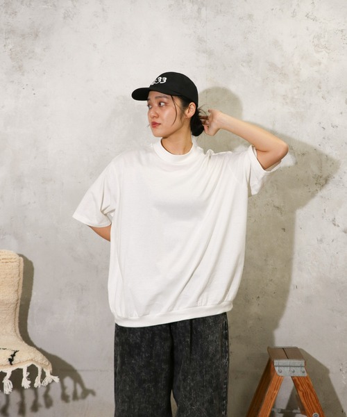 tシャツ HARVESTY / ハーベスティー MOCK NECK EGG L/S TEE (A52503) エッグTシャツ モックネック ビッグシル HARVESTY tシャツ / ハーベスティー MOCK NECK EGG L/S TEE