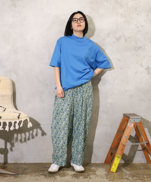 tシャツ HARVESTY / ハーベスティー コーマ天竺 MOCK NECK EGG TEE エッグＴシャツ モックネック ビッグシルエット レディ HARVESTY tシャツ / ハーベスティー コーマ天竺 MOCK NECK EGG