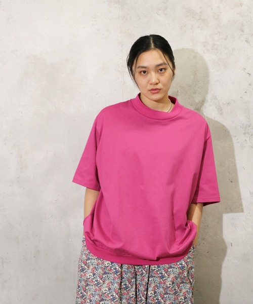 tシャツ HARVESTY / ハーベスティー MOCK NECK EGG L/S TEE (A52503) エッグTシャツ モックネック ビッグシル セール】HARVESTY / ハーベスティー MOCK NECK EGG L/S TEE