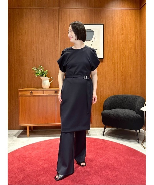 ESTNATION(エストネーション)の「ESTNATION / ウエストリブパンツ<ESSENCEOFLUXURY>(その他パンツ・レディース・ネイビー・36/38)」の9枚目の写真