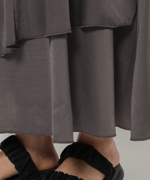 mysty woman（ミスティウーマン）の「フリルエスカルゴスカート  328031（スカート・レディース・オフホワイト/グレー/チャコールグレー・FREE）」の13枚目の写真