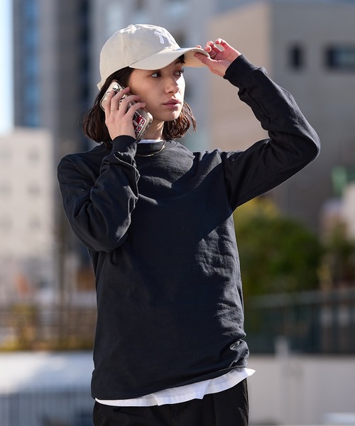 United Athle（ユナイテッドアスレ）の「【UNITED ATHLE】 ヘビーウェイト ビッグシルエット 長袖無地ロンT 5.6オンス カットソー / レディース 2026年春夏（Tシャツ/カットソー・レディース・スミクロ/ネイビー/ホワイト/ブラック/ライトブルー/オフホワイト・S/M/L/XL）」の3枚目の写真