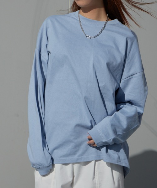 United Athle（ユナイテッドアスレ）の「【UNITED ATHLE】 ヘビーウェイト ビッグシルエット 長袖無地ロンT 5.6オンス カットソー / レディース 2026年春夏（Tシャツ/カットソー・レディース・スミクロ/ネイビー/ホワイト/ブラック/ライトブルー/オフホワイト・S/M/L/XL）」の20枚目の写真