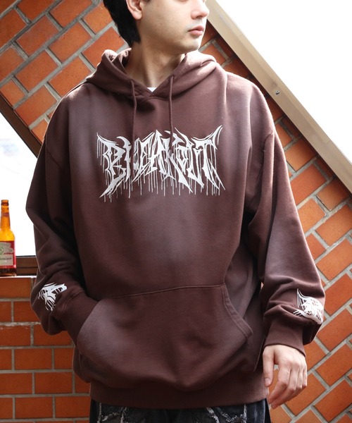 ８(eight)（エイト）の「スプレー加工プルパーカー（パーカー・メンズ・ブラック/ブラウン/ピンク・MEDIUM/LARGE）」の6枚目の写真
