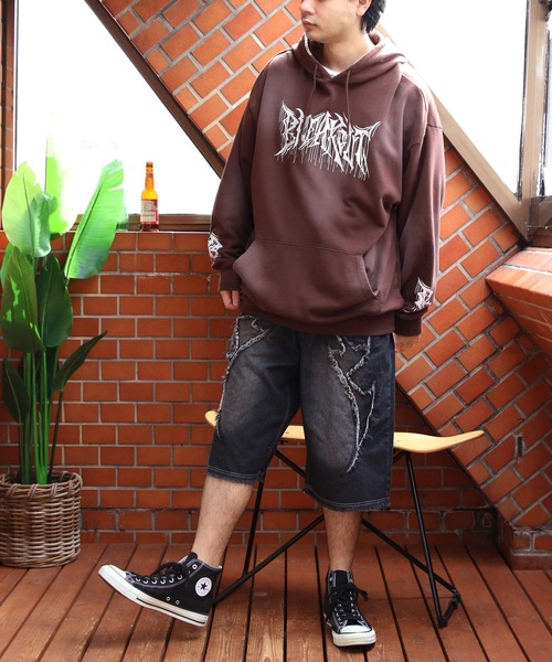 ８(eight)（エイト）の「スプレー加工プルパーカー（パーカー・メンズ・ブラック/ブラウン/ピンク・MEDIUM/LARGE）」の12枚目の写真