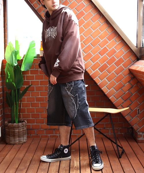 ８(eight)（エイト）の「スプレー加工プルパーカー（パーカー・メンズ・ブラック/ブラウン/ピンク・MEDIUM/LARGE）」の13枚目の写真
