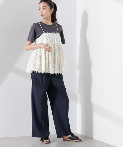 NANO universe（ナノユニバース）の「多機能素材スラックス(セットアップ可)（スラックス・レディース・ライトグレー/ダークネイビー/ベージュ・FREE）」の10枚目の写真