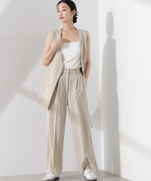 NANO universe（ナノユニバース）の「多機能素材スラックス(セットアップ可)（スラックス・レディース・ライトグレー/ダークネイビー/ベージュ・FREE）」の17枚目の写真