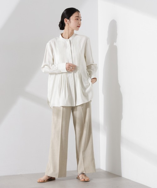 NANO universe（ナノユニバース）の「多機能素材スラックス(セットアップ可)（スラックス・レディース・ライトグレー/ダークネイビー/ベージュ・FREE）」の14枚目の写真