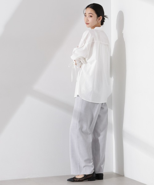 NANO universe（ナノユニバース）の「多機能素材スラックス(セットアップ可)（スラックス・レディース・ライトグレー/ダークネイビー/ベージュ・FREE）」の21枚目の写真