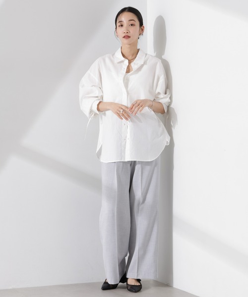 NANO universe（ナノユニバース）の「多機能素材スラックス(セットアップ可)（スラックス・レディース・ライトグレー/ダークネイビー/ベージュ・FREE）」の22枚目の写真