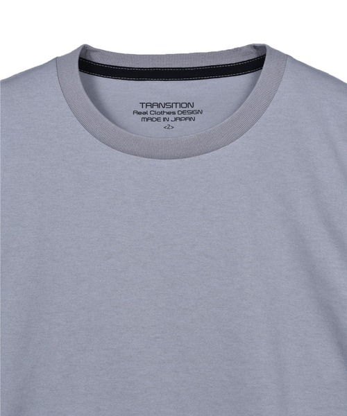 TRANSITION(トランジション)の「【TRANSITION】空紡糸シルケット加工天竺 クルーネックロングスリーブTEE ロンT クルーネックT(Tシャツ/カットソー・メンズ・ブラック/オフホワイト/ライトグレー・2/3/4)」の5枚目の写真