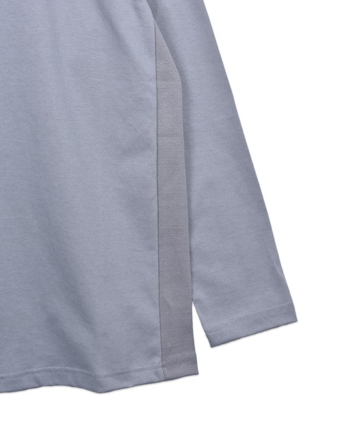 TRANSITION(トランジション)の「【TRANSITION】空紡糸シルケット加工天竺 クルーネックロングスリーブTEE ロンT クルーネックT(Tシャツ/カットソー・メンズ・ブラック/オフホワイト/ライトグレー・2/3/4)」の6枚目の写真