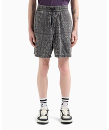 ARMANI EXCHANGE | 【A|X アルマーニ エクスチェンジ】ペイズリープリント コットンリネンデニム ハーフパンツ(その他パンツ)