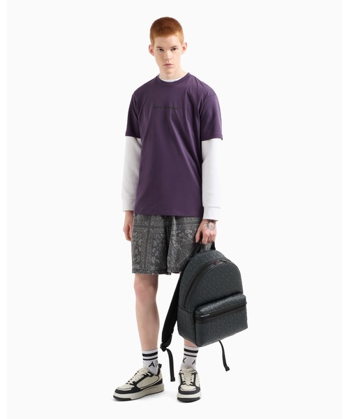 ARMANI EXCHANGE（アルマーニエクスチェンジ）の「【A|X アルマーニ エクスチェンジ】ペイズリープリント コットンリネンデニム ハーフパンツ（その他パンツ・メンズ・ブラック・30inch/32inch/34inch/36inch/33inch/28inch/29inch）」の3枚目の写真