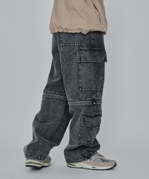 WEGO（ウィゴー）の「WEGO/2WAYマルチデニムカーゴパンツ（デニムパンツ・メンズ・ブラック系3/スカイブルー・LARGE/MEDIUM）」の14枚目の写真