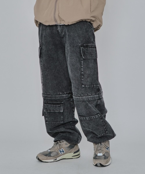 WEGO（ウィゴー）の「WEGO/2WAYマルチデニムカーゴパンツ（デニムパンツ・メンズ・ブラック系3/スカイブルー・LARGE/MEDIUM）」の16枚目の写真