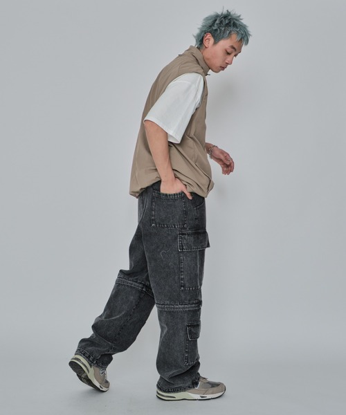 WEGO（ウィゴー）の「WEGO/2WAYマルチデニムカーゴパンツ（デニムパンツ・メンズ・ブラック系3/スカイブルー・LARGE/MEDIUM）」の19枚目の写真