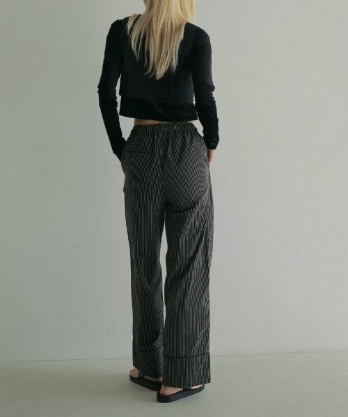 anuke(アンヌーク)の「anuke Stripe Pajamas Pants 62510701(その他パンツ・レディース・ブラウン/ブラック・38/36)」の6枚目の写真