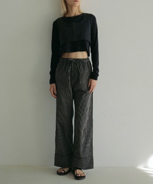 anuke(アンヌーク)の「anuke Stripe Pajamas Pants 62510701(その他パンツ・レディース・ブラウン/ブラック・38/36)」の5枚目の写真