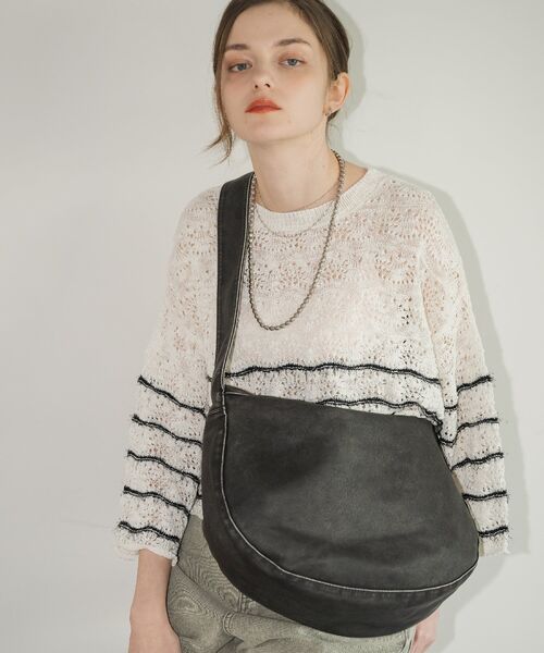 RETRO GIRL（レトロガール）の「ビンテージライクショルダー（ショルダーバッグ・レディース・ブラウン/ブラック・ONE SIZE）」の2枚目の写真