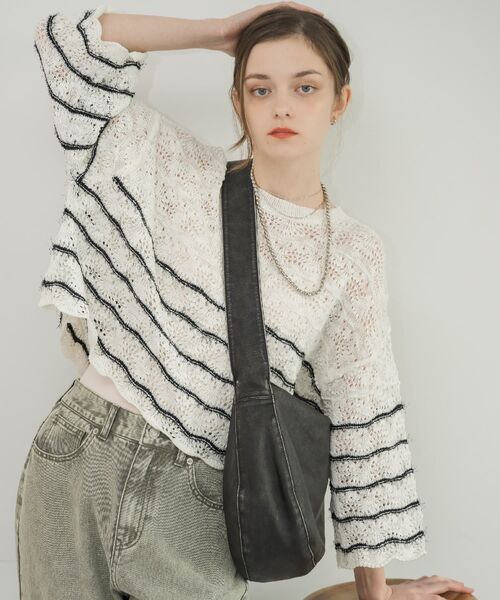 RETRO GIRL（レトロガール）の「ビンテージライクショルダー（ショルダーバッグ・レディース・ブラウン/ブラック・ONE SIZE）」の9枚目の写真