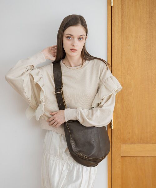 RETRO GIRL（レトロガール）の「ビンテージライクショルダー（ショルダーバッグ・レディース・ブラウン/ブラック・ONE SIZE）」の3枚目の写真