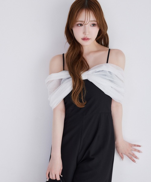 Black collection】リボンロンパース（つなぎ/オールインワン