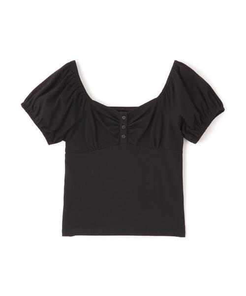 FREE'S MART(フリーズマート)の「◆オフショルギャザーカットソー(Tシャツ/カットソー・レディース・ホワイト/ブラック/グレー・FREE)」の4枚目の写真