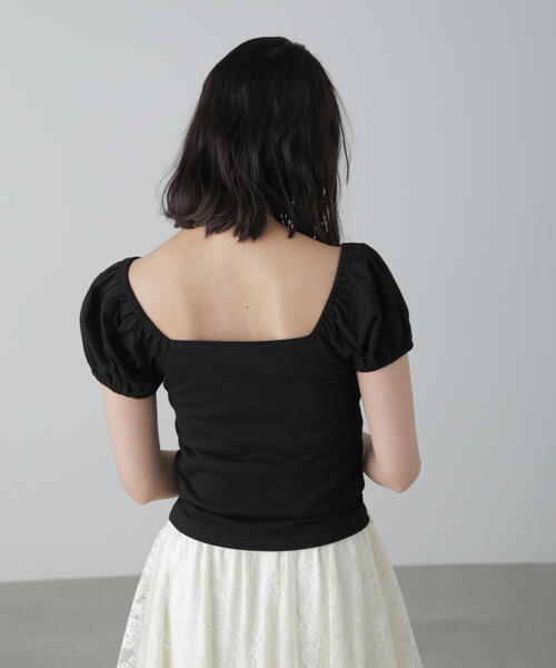 FREE'S MART(フリーズマート)の「◆オフショルギャザーカットソー(Tシャツ/カットソー・レディース・ホワイト/ブラック/グレー・FREE)」の7枚目の写真