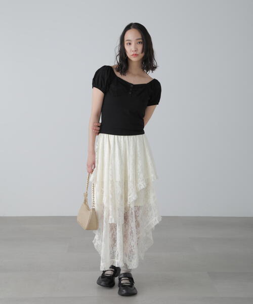 FREE'S MART(フリーズマート)の「◆オフショルギャザーカットソー(Tシャツ/カットソー・レディース・ホワイト/ブラック/グレー・FREE)」の11枚目の写真