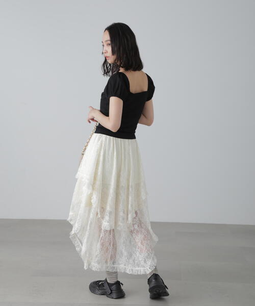 FREE'S MART(フリーズマート)の「◆オフショルギャザーカットソー(Tシャツ/カットソー・レディース・ホワイト/ブラック/グレー・FREE)」の12枚目の写真